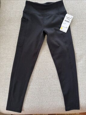 Zella Girls Black High-Rise Performance Leggings with Side Pockets